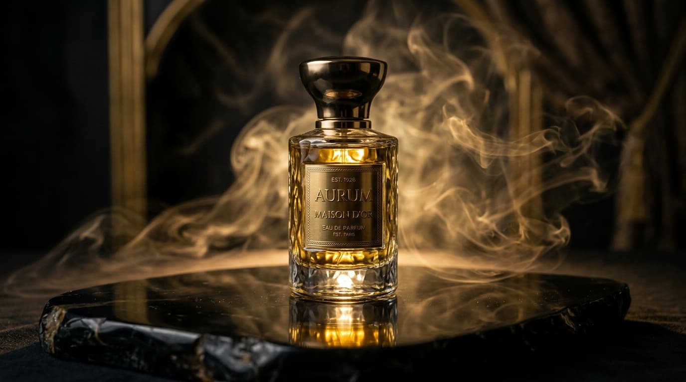 Niche perfume dark background